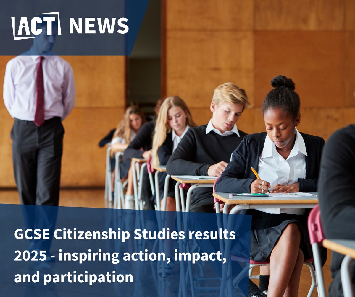 The no. of students sitting #GCSECitizenshipStudies in 2025 has risen compared to 2024, but remains less than a quarter of the avg. entries seen before 2010. With #Votesat16 on the way, it’s time to #MakeSpaceforCitizenship in every school: ow.ly/UTbv50WJwPM #GCSEResultsDay