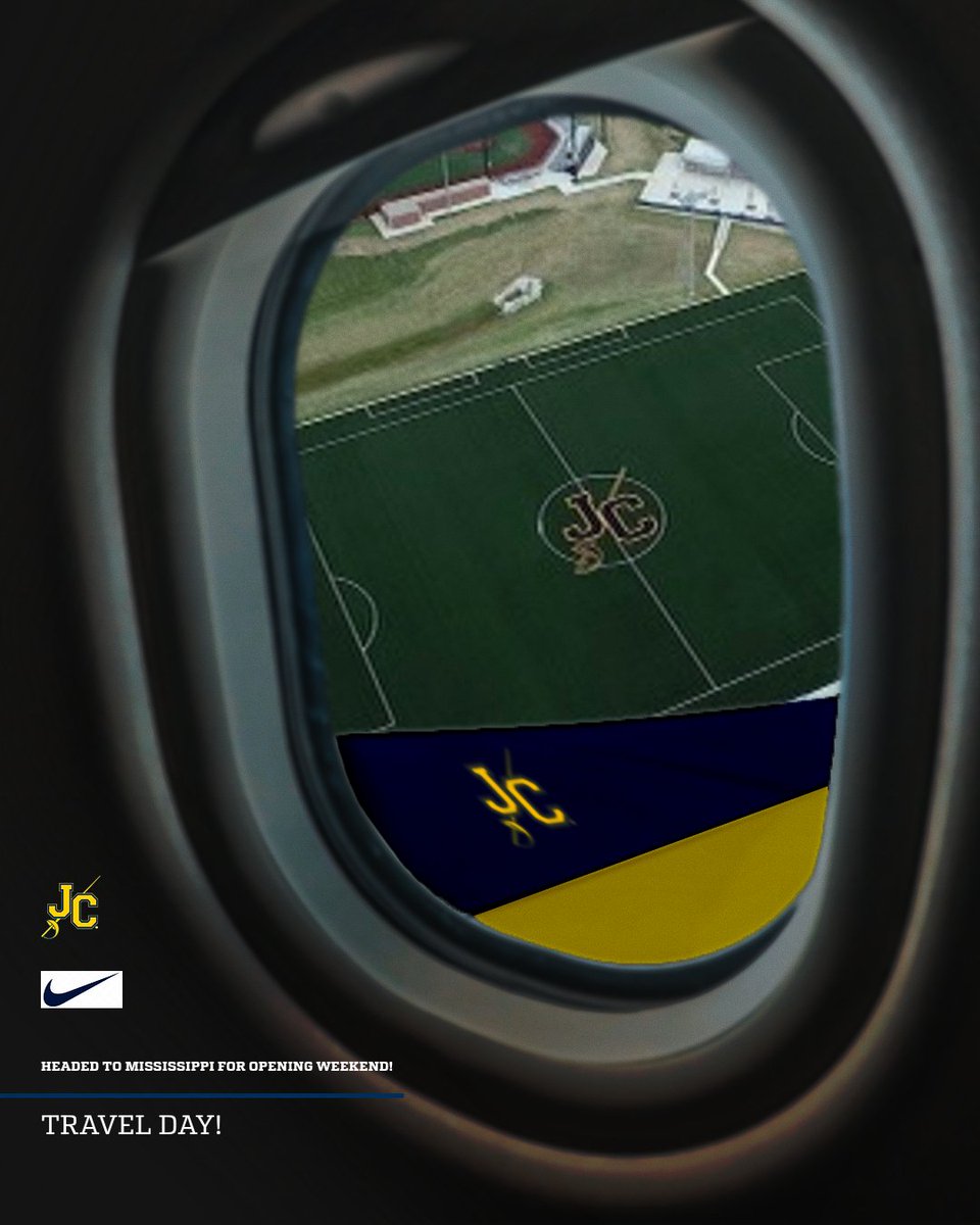 The view from here is looking bright! NJCAA 9th ranked Cavaliers are en route to Mississippi, gearing up for an exciting opening weekend. #GoCavs #JcccMsoc #LocalTalent #PathwayToTheNextLevel