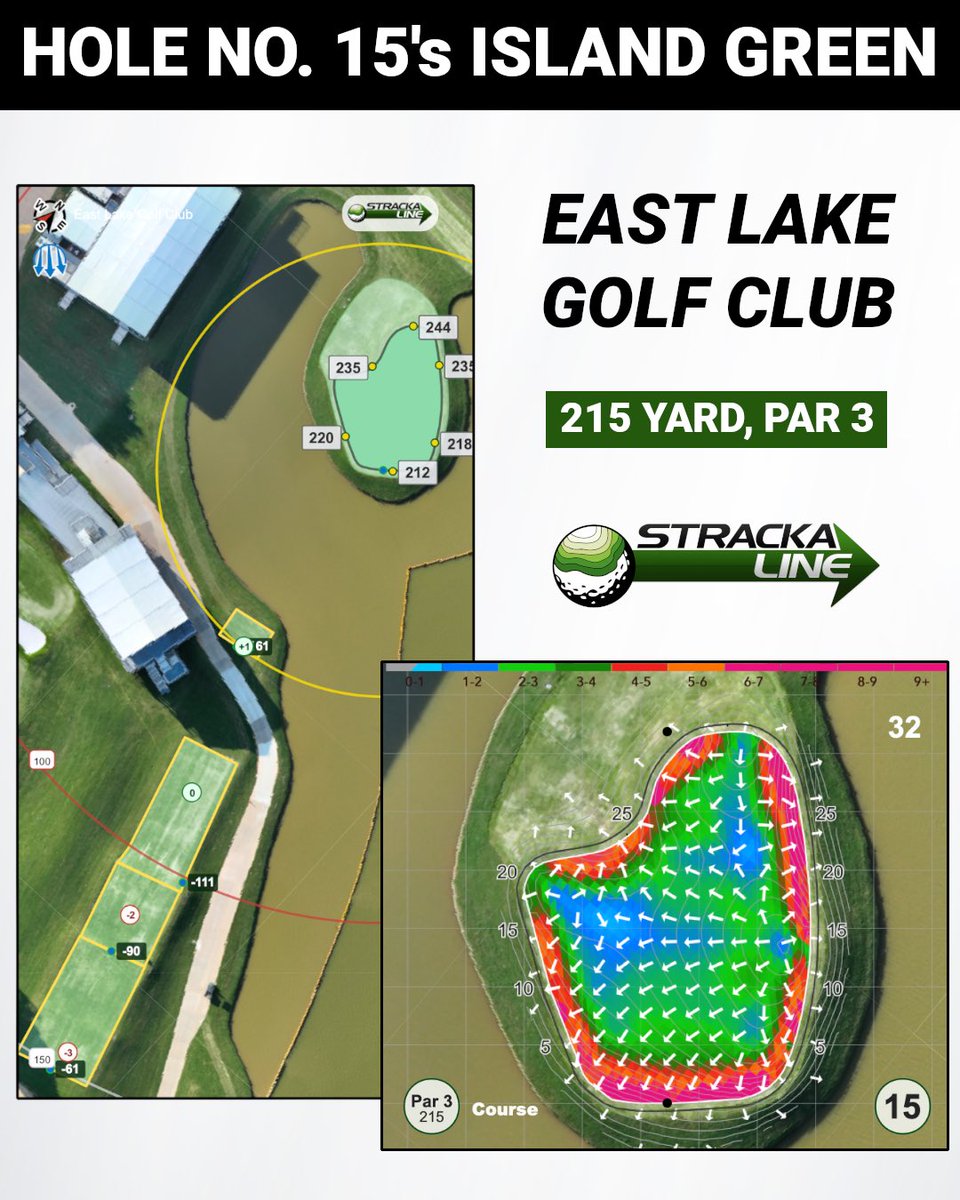 GolfWRX's tweet image. Taking a look at East Lake’s no. 15, the oldest Island Green in the United States that was restored last year. Could you conquer this hole? 😅 @StrackaLine