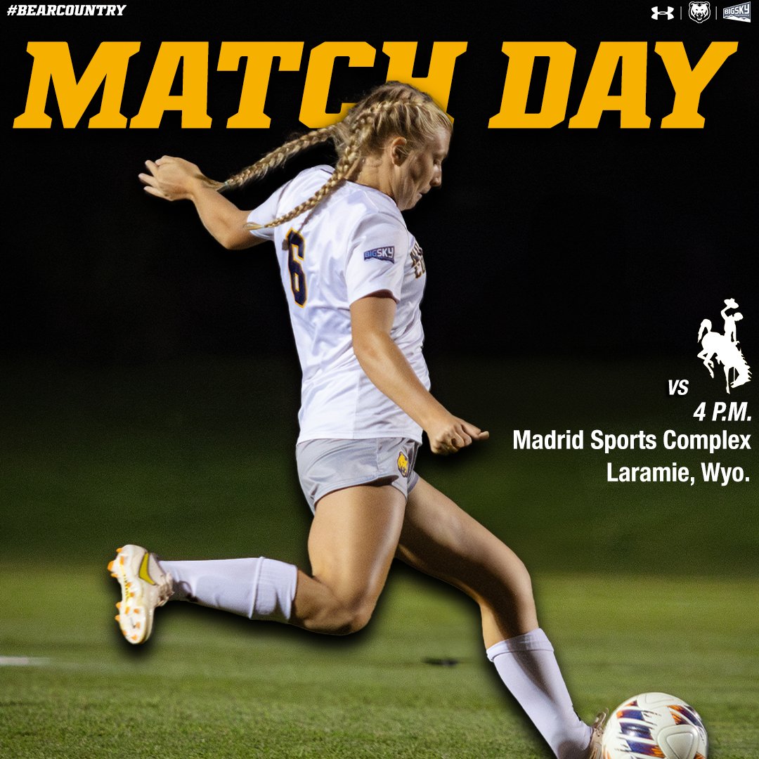 UNC_BearsSoccer's tweet photo. 𝐟𝐫𝐨𝐧𝐭 𝐫𝐚𝐧𝐠𝐞 𝐝𝐞𝐫𝐛𝐲

🆚 | Wyoming
⏰ | 4 p.m. MT
📍 | Laramie, Wy.
🏟️ | Madrid Sports Complex
📺 | Mountain West Sports Network
📈 | https://t.co/5jScGC1EOT

#BearCountry https://t.co/glJHZTdX7r