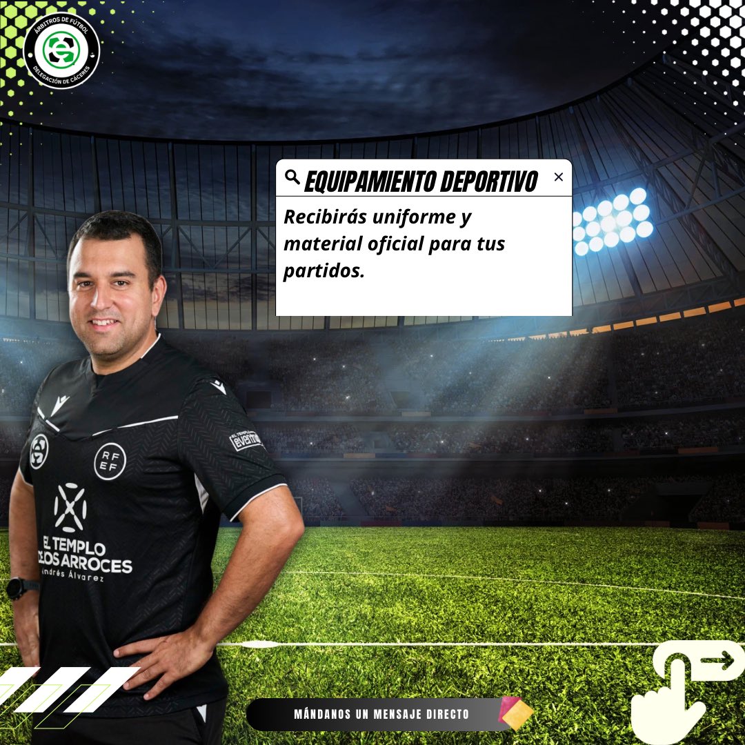 FutbolArbitros's tweet photo. ⚽️👩‍⚖️👨‍⚖️ ¡El partido no empieza sin ti!

 Estamos buscando nuevos árbitros/as.

✅ Equipamiento deportivo
✅ Ingresos económicos
✅ Desarrollo profesional y personal
✅ Nuevas amistades y experiencias

📲 Contáctanos al 645 92 76 00 o mándanos un mensaje directo y únete al equipo. https://t.co/lbRMjkI54h