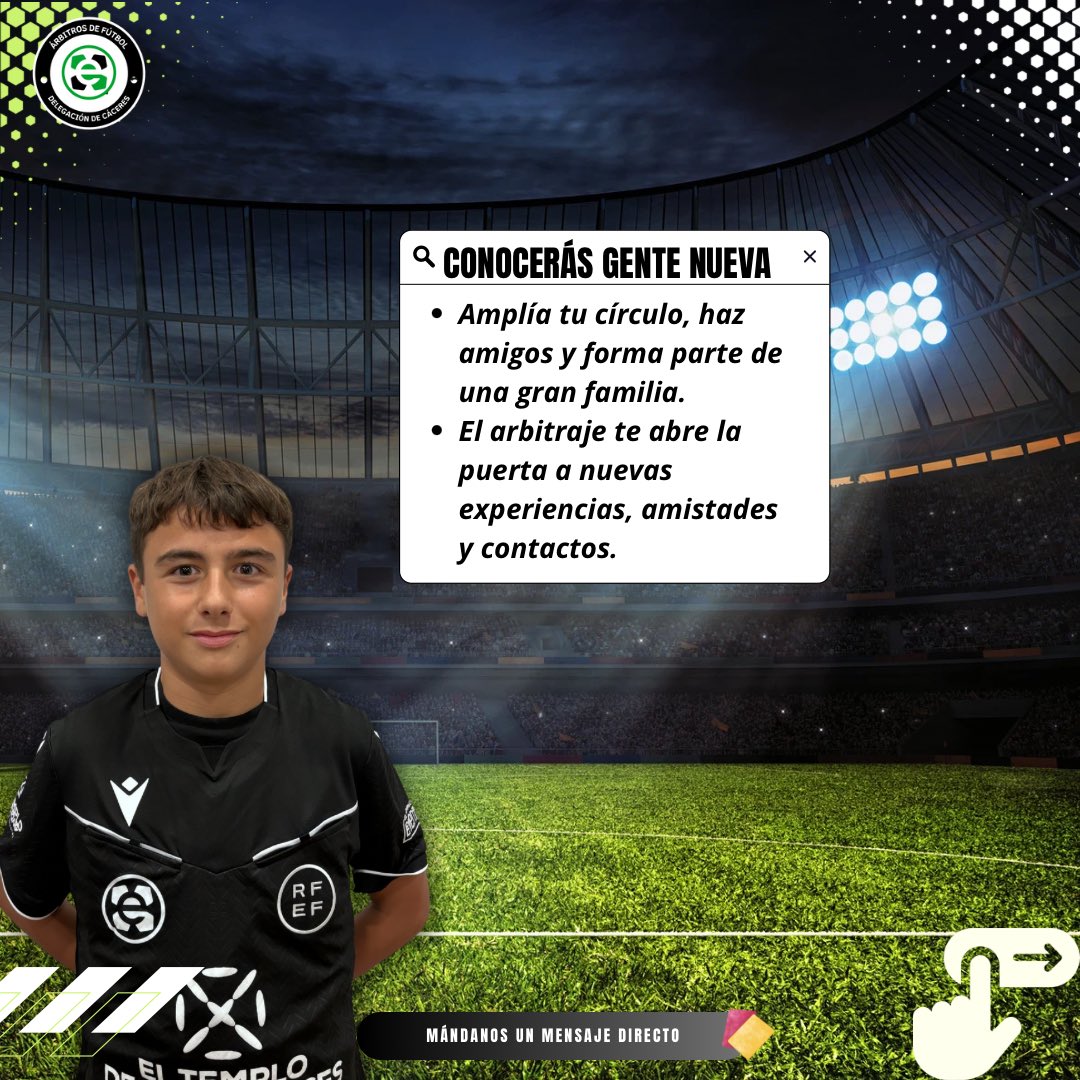 FutbolArbitros's tweet photo. ⚽️👩‍⚖️👨‍⚖️ ¡El partido no empieza sin ti!

 Estamos buscando nuevos árbitros/as.

✅ Equipamiento deportivo
✅ Ingresos económicos
✅ Desarrollo profesional y personal
✅ Nuevas amistades y experiencias

📲 Contáctanos al 645 92 76 00 o mándanos un mensaje directo y únete al equipo. https://t.co/lbRMjkI54h