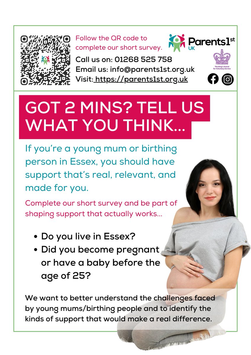 If you’re under 25 and in Essex, we’d love to hear from you!
Your experience matters—help shape support for young mums and birthing people by filling in our quick survey 👉 lght.ly/ffo48fa