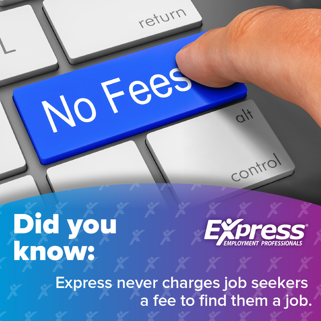 You shouldn't ever pay to find a job and you never will if you use Express to find a job.
Apply today at ExpressPros.com/EdinaMN
#ExpressPros