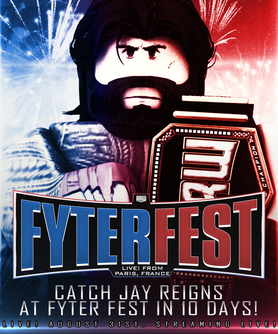 RRW (@rrwplus) on Twitter photo 10 DAYS AWAY FROM #RRWFyterFest ๐จ
The Tribal Chief <a href="/JayDarrienRW/">Jay Darrien</a> has DOMINATED the RRW Championship scene since back in March and looks to continue his dominance come #RRWFyterFest in 10 DAYS when he defends in a fatal 4 way.
#RRWFyterFest, August 31st, LIVE! 10 DAYS AWAY FROM #RRWFyterFest ๐จ
The Tribal Chief <a href="/JayDarrienRW/">Jay Darrien</a> has DOMINATED the RRW Championship scene since back in March and looks to continue his dominance come #RRWFyterFest in 10 DAYS when he defends in a fatal 4 way.
#RRWFyterFest, August 31st, LIVE!