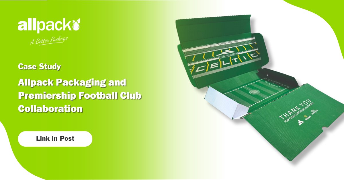 We love creating unboxing experiences that customers remember 💚📦

See how we helped Celtic FC elevate their eCommerce packaging, combining design, sustainability &amp; fan experience in one winning solution ⚽️

👉 Read the case study: hubs.ly/Q03DQZM_0

#Allpack #CelticFC