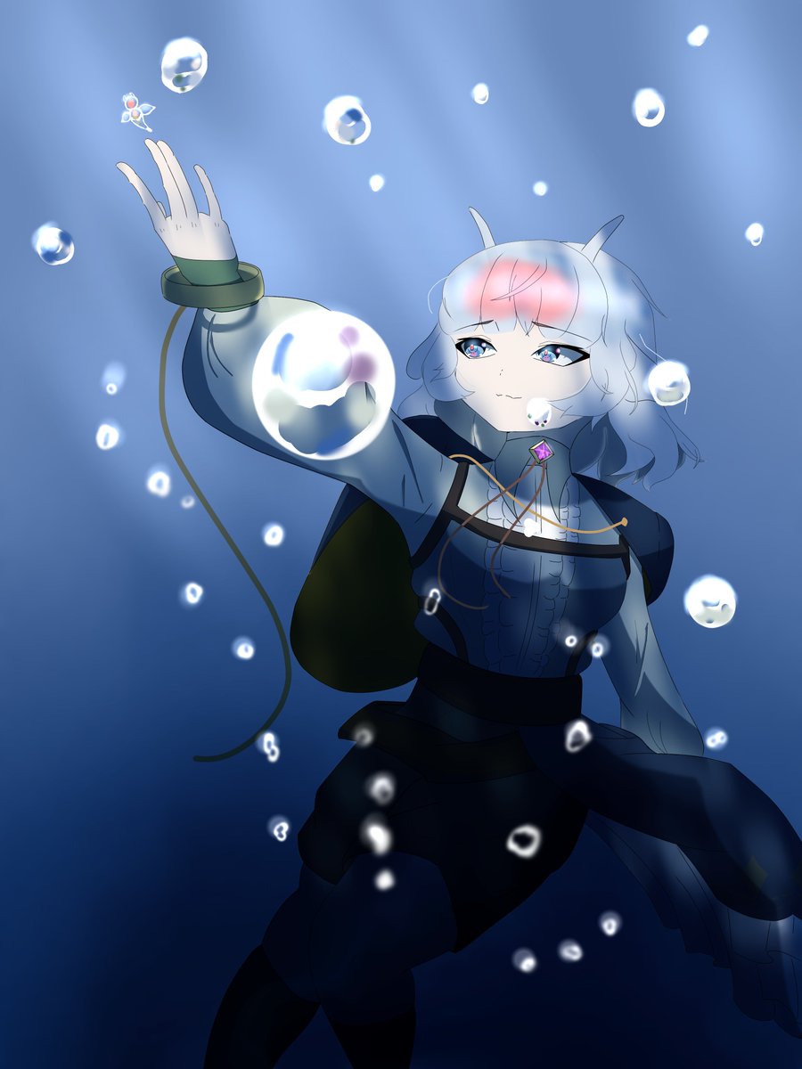 #シュン百景
＃ファンイラスト
#ファンアート 
＃FA
＃クリオネイラスト
＃海イラスト
しゅん様!!!!!でけたぁぁぁぁぁ!!!!!
けど、やっぱ長い間描いてないといろいろと劣るし時間がどうしてもかかってしまう,,,,,,