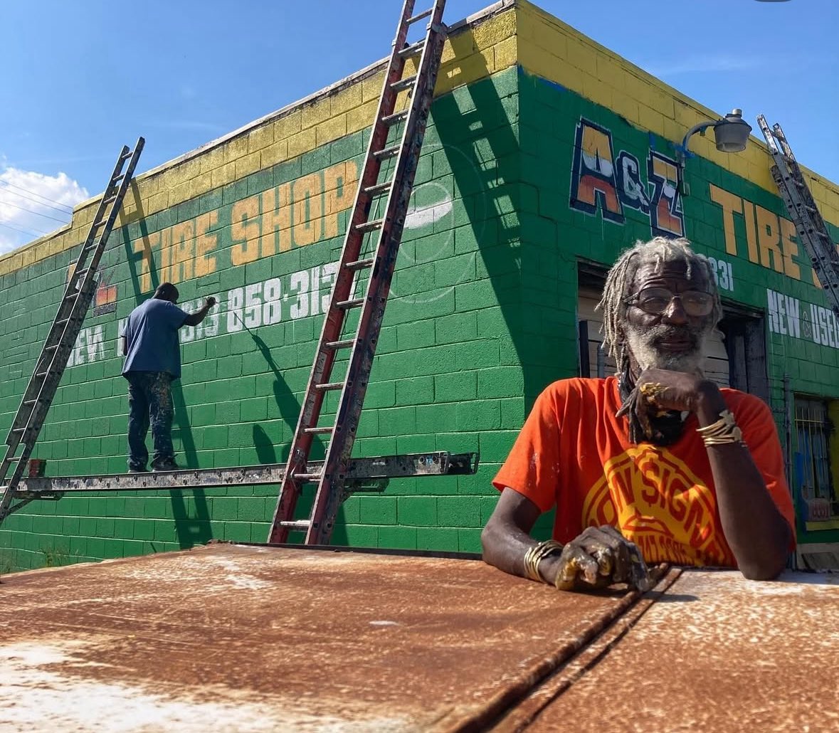 I just talked to Ron recently on the phone, his last name is Miller and he’s been painting signs since 1978. He told me loves adding color to the neighborhood with his work. He has no website, no email and works all by word of mouth in Detroit.