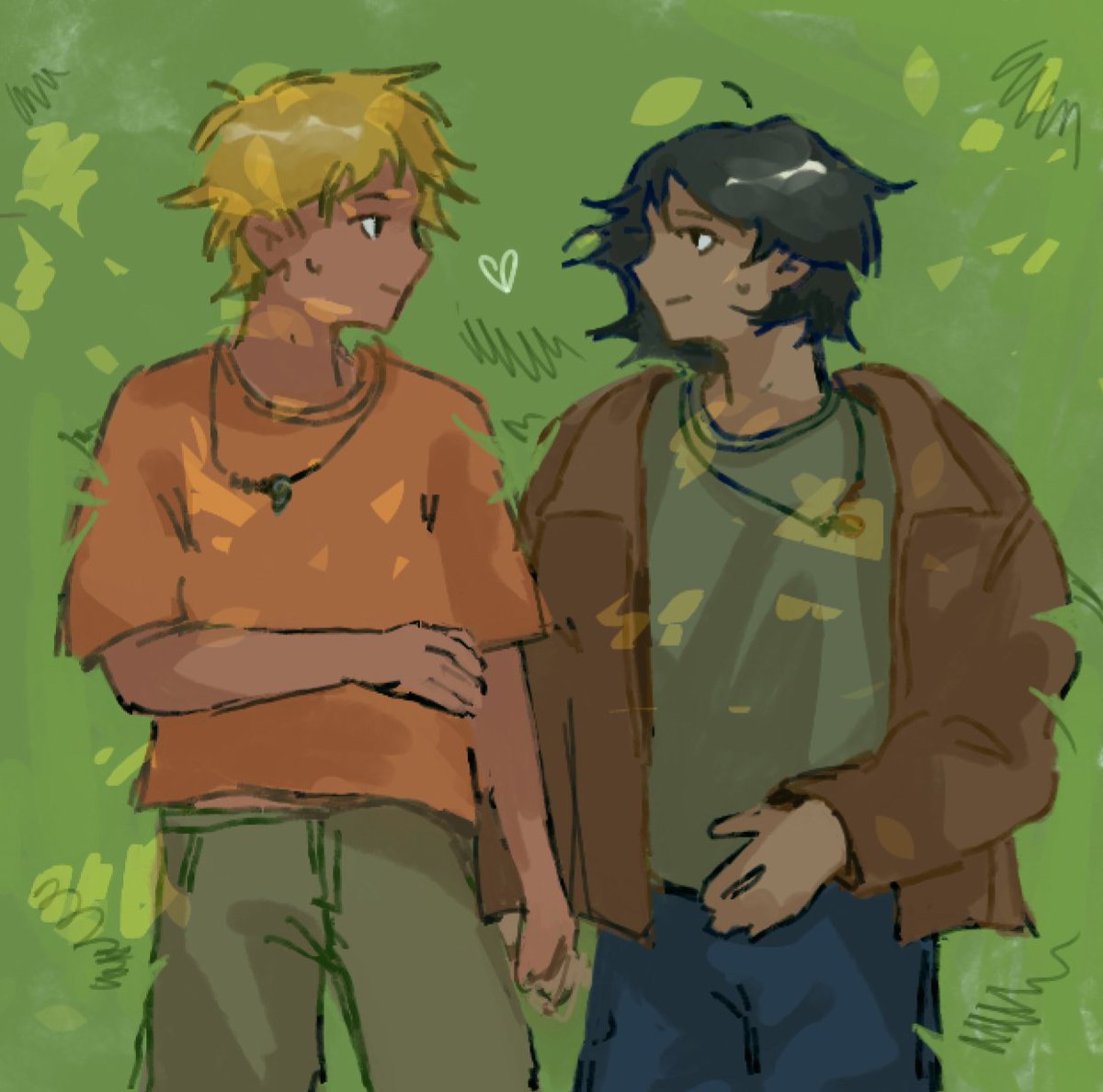 The holy quartet of solangelo, i havent drawn them in so long lolll