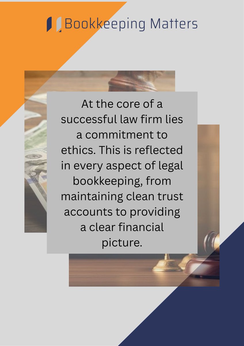 bookkeepmatters's tweet photo. #CoreValues #LegalProfession #EthicsFirst #LegalBookkeeping https://t.co/dGxmjUVkg6