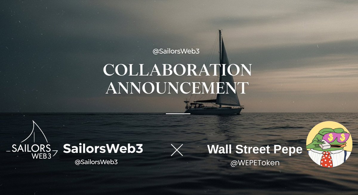 Sailors Web3 (@sailorsweb3) on Twitter photo Hey rowers, happy to add <a href="/WEPEToken/">Wall Street Pepe</a> to our crew supporting them in their upcoming launch. Hey rowers, happy to add <a href="/WEPEToken/">Wall Street Pepe</a> to our crew supporting them in their upcoming launch.