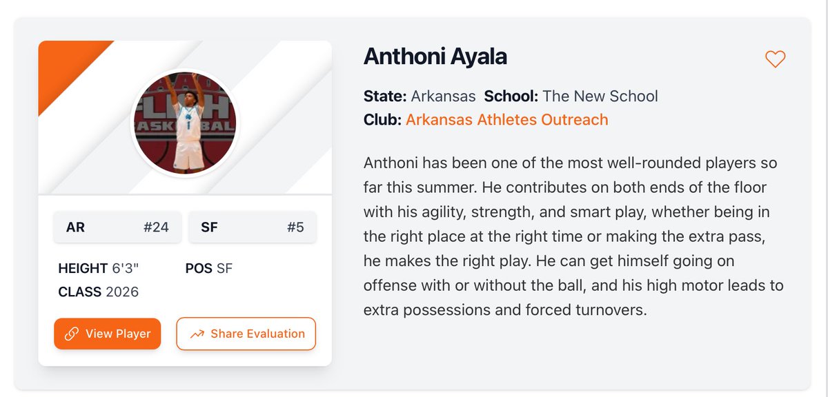 The New School Cougars (@tnscougarsmbb) on Twitter photo From outside the Top 130 players from Arkansas last year to inside the Top 25 in the State heading into this year!
Keep up the hard work <a href="/AyalaAnthoni/">Anthoni Ayala</a>!
#GoCougs From outside the Top 130 players from Arkansas last year to inside the Top 25 in the State heading into this year!
Keep up the hard work <a href="/AyalaAnthoni/">Anthoni Ayala</a>!
#GoCougs