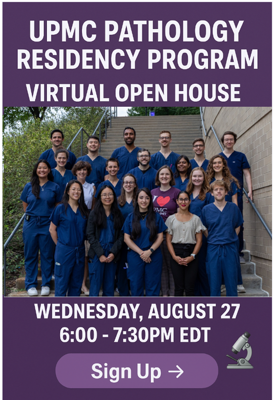 UPMC Pathology Residency Program (@upmcpath) on Twitter photo <a href="/UPMCPath/">UPMC Pathology Residency Program</a> invites all interested applicants to join our upcoming open houses! Learn why our residency is ranked among the top training programs in the country. First session: Wed, Aug 27, 6ā7:30 pm EDT. Sign up here š surveymonkey.com/r/UPMC_Patholo⦠<a href="/UPMCPath/">UPMC Pathology Residency Program</a> invites all interested applicants to join our upcoming open houses! Learn why our residency is ranked among the top training programs in the country. First session: Wed, Aug 27, 6ā7:30 pm EDT. Sign up here š surveymonkey.com/r/UPMC_Patholoā¦