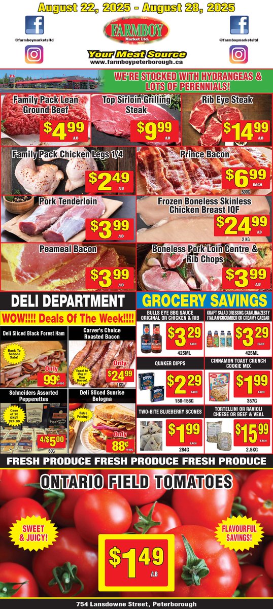 FarmboyMarkets's tweet photo. Weekly Flyer August 22-28, 2025 https://t.co/4LnXAVP53O