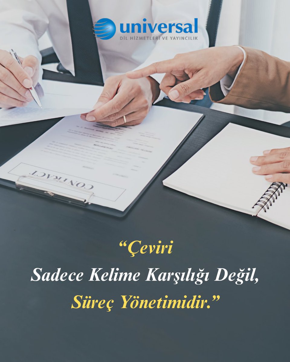Çeviride gerçek kalite, kelime kelime çeviri yapmakla değil; tecrübeyle geliştirilen bir sürece sahip olmak ve bu süreci doğru yönetmekle sağlanır.

#Universal #UniversalDil #UniversalLanguagetr #Çeviri #Translate #DilHizmetleri