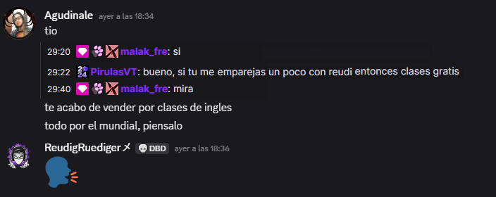 Le consigo una minita al Putero del <a href="/ReudigRuediger/">ReudigRuedigerメ</a> en vivo ... 
Su respuesta:

Alguien me puede explicar que me quiso decir el cabrón este?