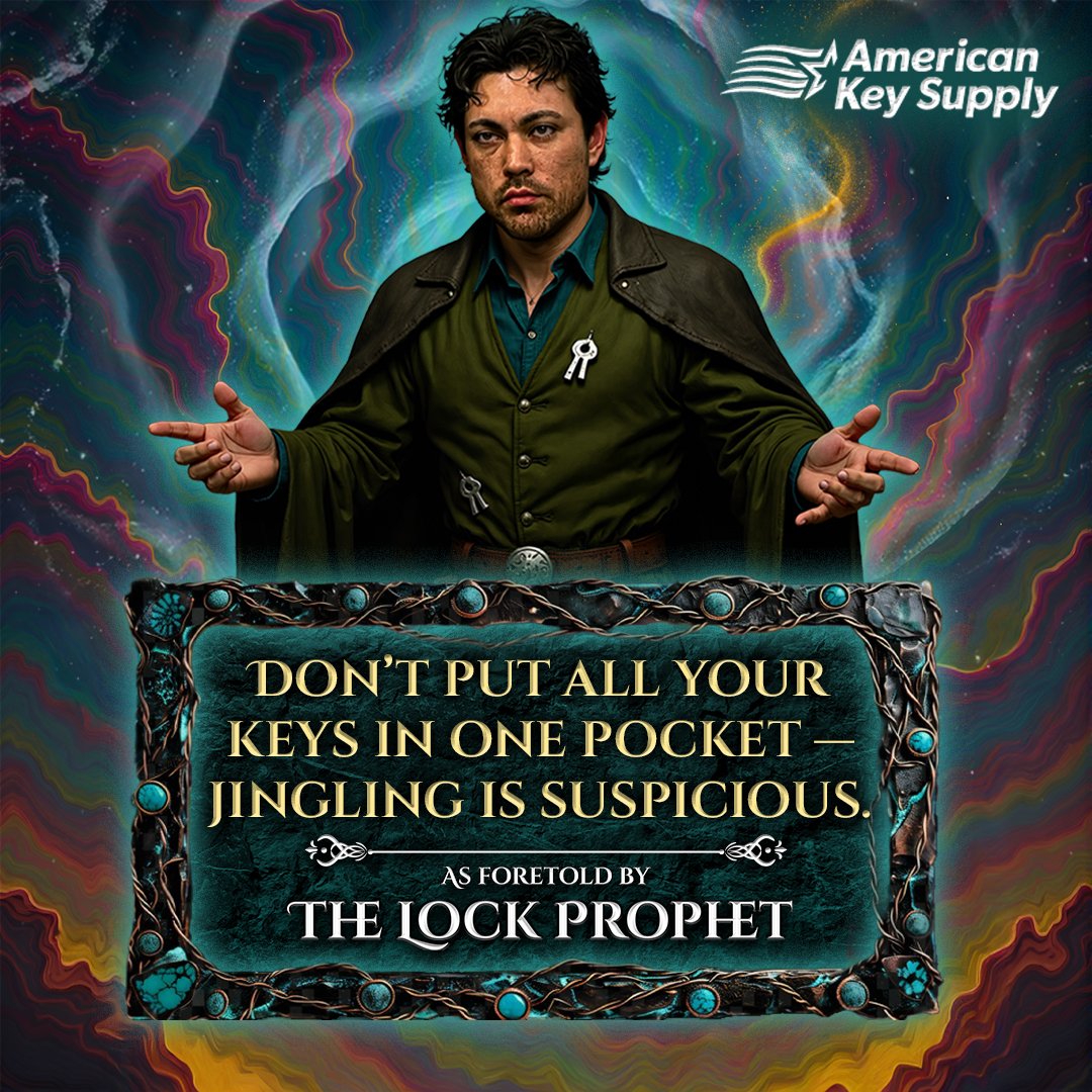 AmerKeySupply's tweet image. The Lock Prophet has a new look! 
After a quick makeover, our Locksmith Oracle now bears a suspiciously familiar appearance 
Coincidence… or destiny? We’ll let you be the judge.

#TheLockProphet #LocksmithWisdom #AmericanKeySupply