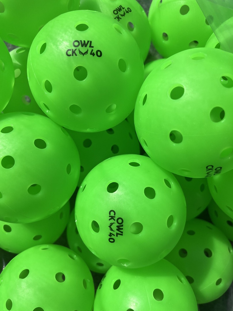 Have you played with the new OWL CK-40 yet? 

✅ USAP approved
🏆 An Official ball of the APP Tour
🔁 Over 3X longer durability
👁️ ASNSI Color Highest-Visibility Apex Green
 
Built for consistent, pro-level play. Your new go-to ball is here.

Order now → amazon.com/dp/B0F9R74DHH