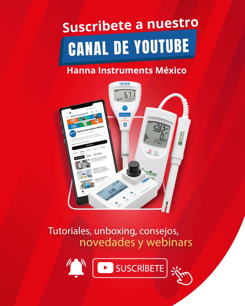 HannaInstGt's tweet image. ¿𝐐𝐮𝐢𝐞𝐫𝐞𝐬 𝐚𝐩𝐫𝐞𝐧𝐝𝐞𝐫 𝐦𝐚́𝐬 𝐝𝐞𝐥 𝐟𝐮𝐧𝐜𝐢𝐨𝐧𝐚𝐦𝐢𝐞𝐧𝐭𝐨 𝐝𝐞 𝐧𝐮𝐞𝐬𝐭𝐫𝐨𝐬 𝐞𝐪𝐮𝐢𝐩𝐨𝐬? 📽️ Si te perdiste alguno de nuestros WEBINARS entra a nuestro canal de YT y aprende a maximizar el uso de tus equipos. lc.cx/7M_GPU #HannaInstruments