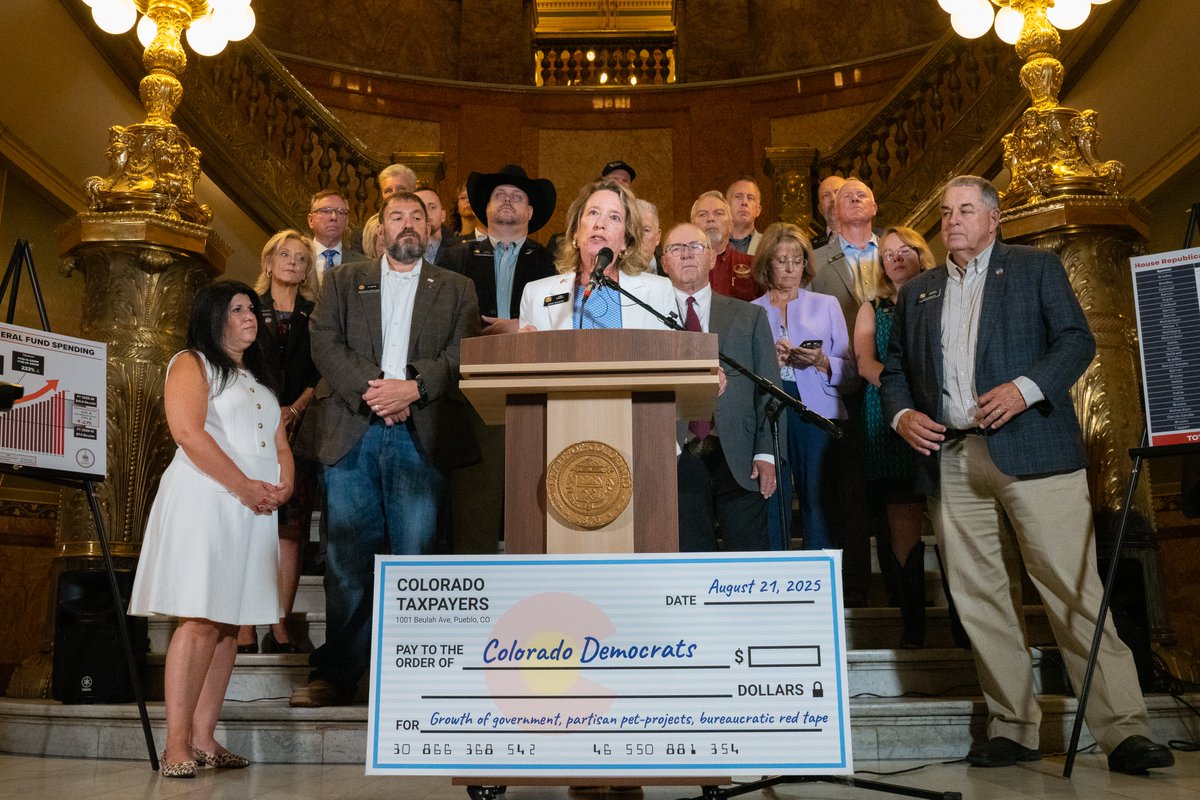 The First Extraordinary Session began today, kickstarted by our Republican caucus press conference. My colleagues and I discussed our approach to the democrat-created $700 million budget deficit, which is to protect Colorado taxpayers and fight for spending cuts. #corepublicans