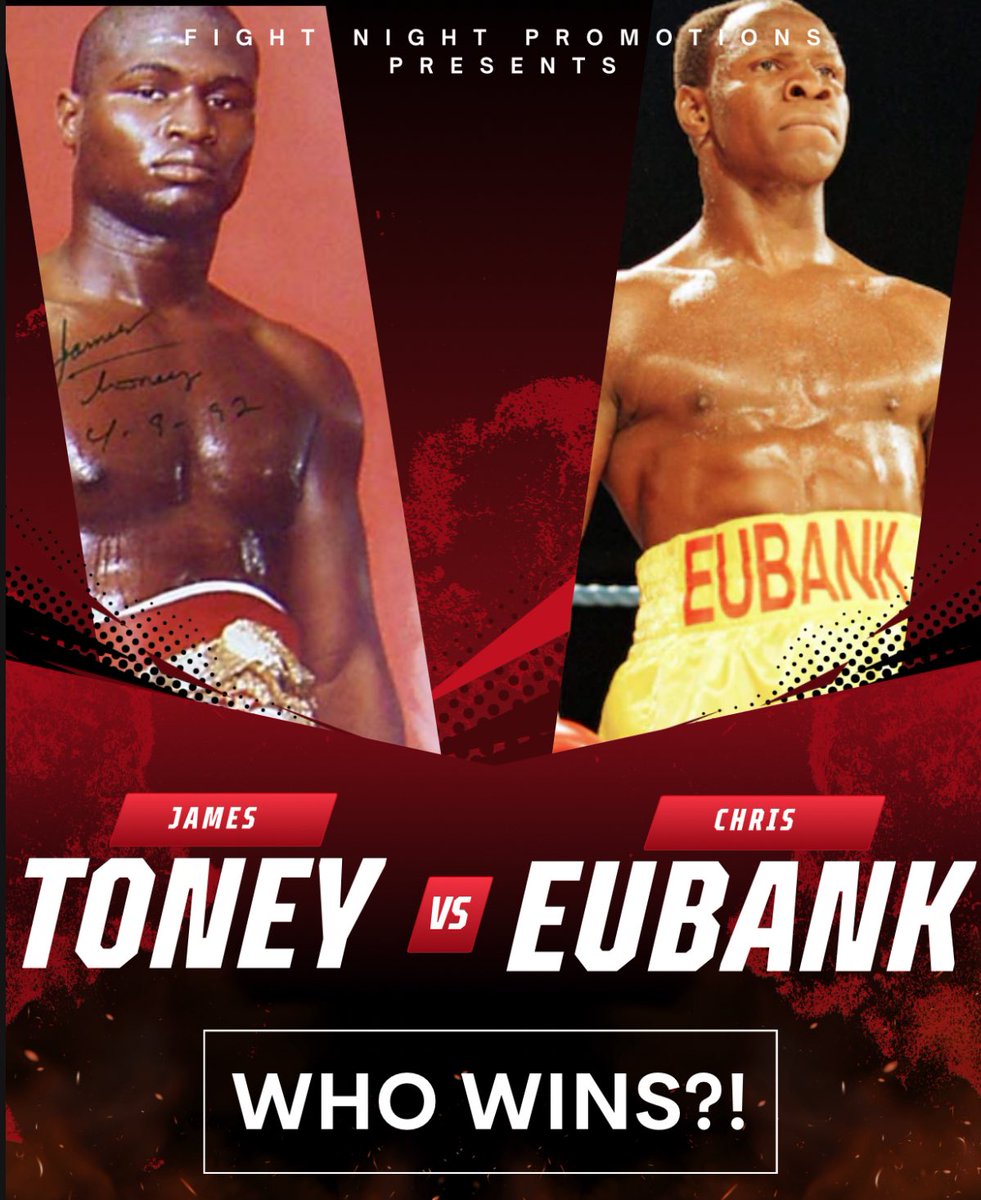 James Toney vs. Chris Eubank.  IBF/WBO Middleweight Championship- WHO WINS?! #boxing