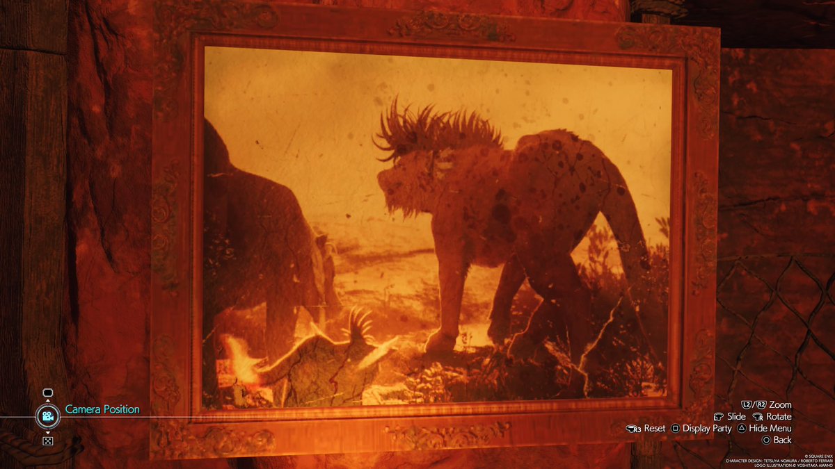 JediJenna's tweet image. My favorite part of the Chapter in Cosmo Canyon: Portraits of #Nanaki and his family as well as with Deneh as cubs❤️