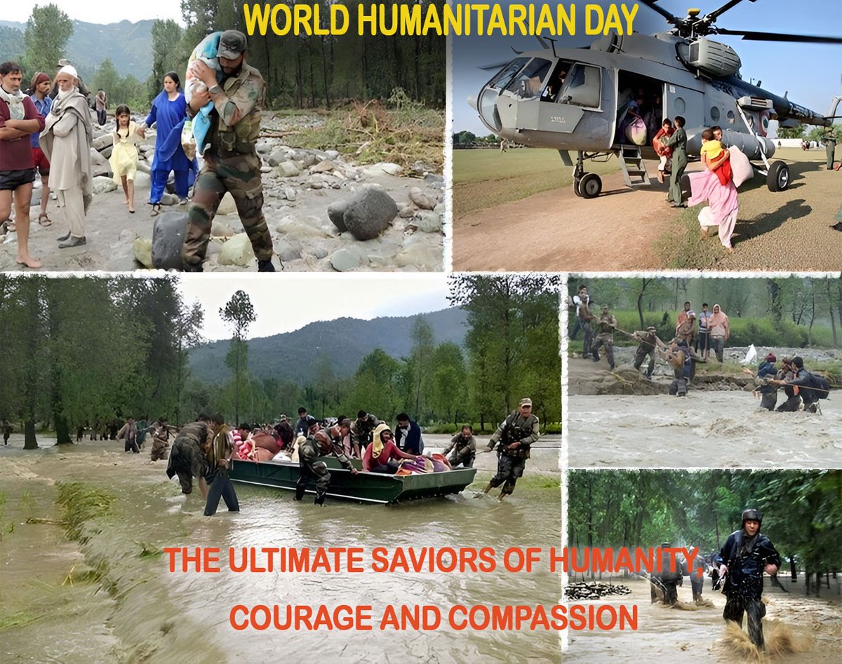 MirMuzzafar4's tweet photo. On #WorldHumanitarianDay, we honour the brave who save lives with courage and compassion. The real heroes stand where humanity needs them most. #WorldHumanitarianDay #StandWithHumanity #ActsOfKindness #HumanitarianHeroes https://t.co/WDwpyCtlaf