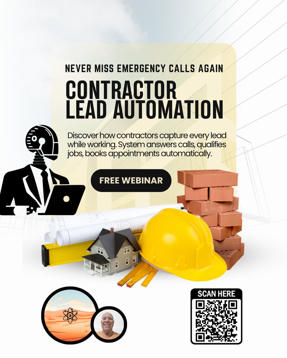 dimona_biz's tweet image. Contractors &amp;amp; Construction Experts: Tired of missing valuable leads while you&apos;re busy on-site? 

Unlock the power of AI by joining our FREE webinar! 

Reserve your seat today—just scan the QR code below or click the link in our bio! 

#AIforContractors #LeadGenSuccess #Webinar