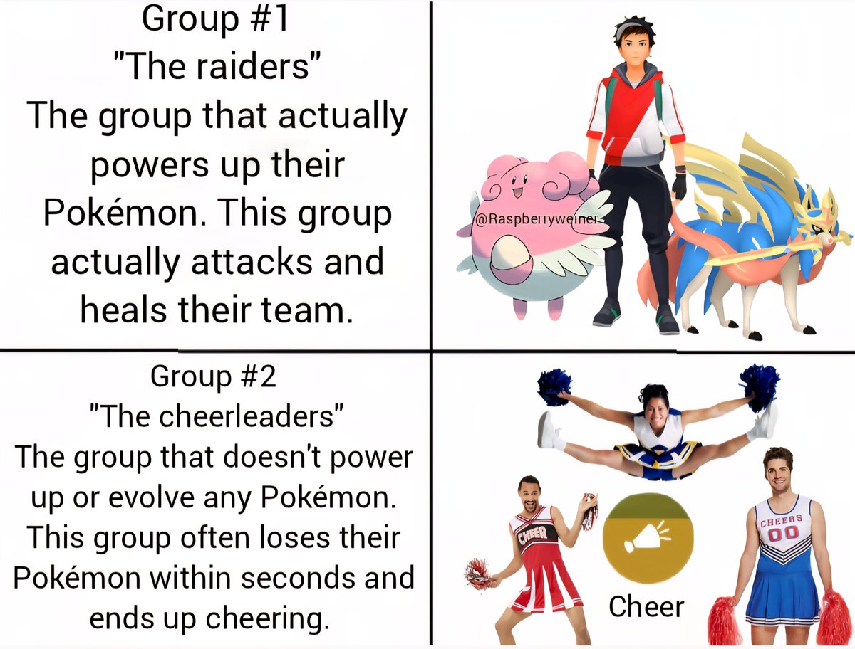 The two groups of DMAX/GMAX players.. 😂 #PokemonGO
