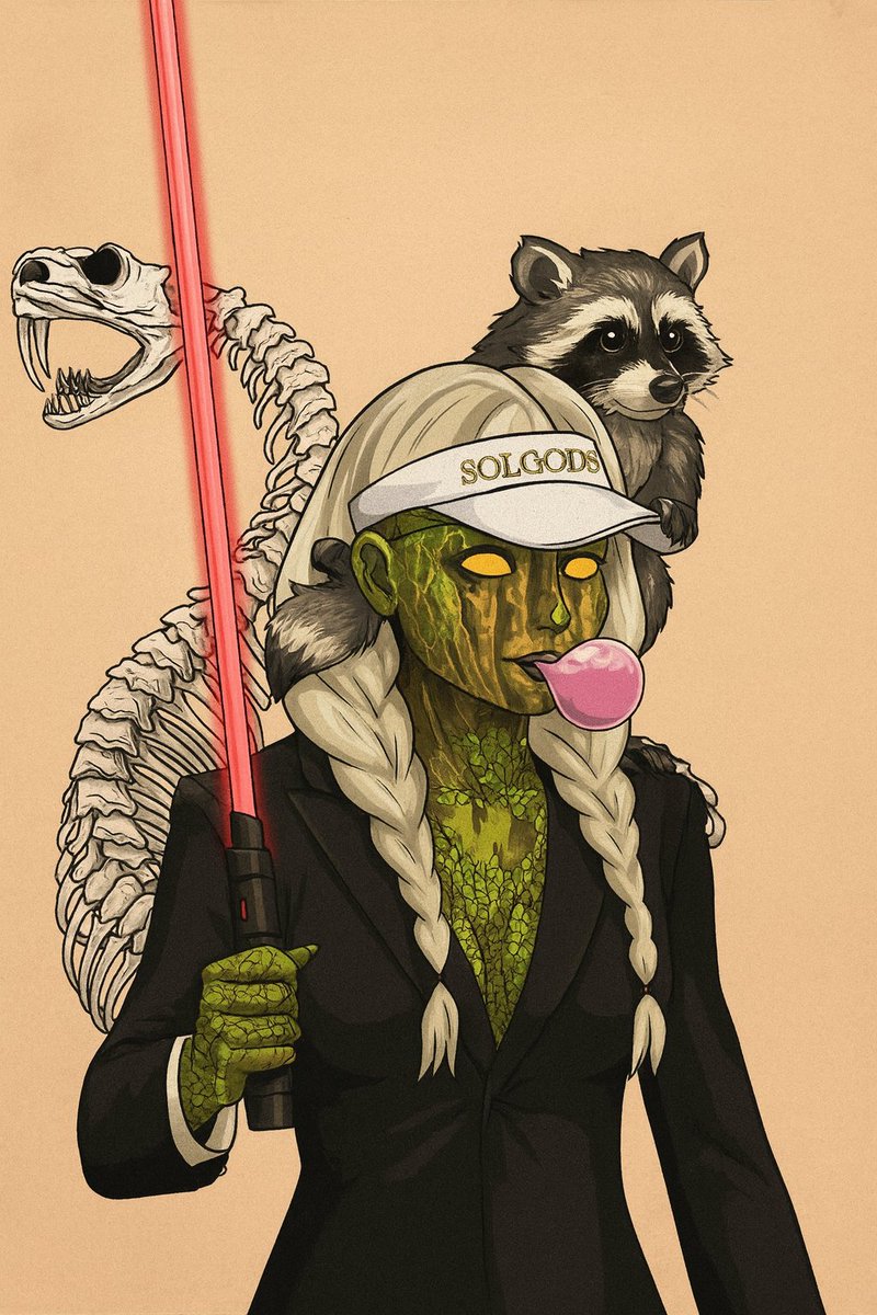 Dont sleep on the coming <a href="/SOLGodNFTs/">SOL Gods</a> 

Its a collection im super bullish on.
(So bullish i took a sneakpeak and added a trashpanda on it)👉👈🥹
<a href="/thegangmeta/">The Gang</a> x solgods is haaaawt.

If ur not yet involved, get it. Not for my sake, theyre sake. But for ur own.

Stay thirsty friens