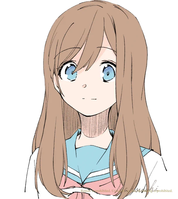真由の髪形はこういうふうに解釈しました。