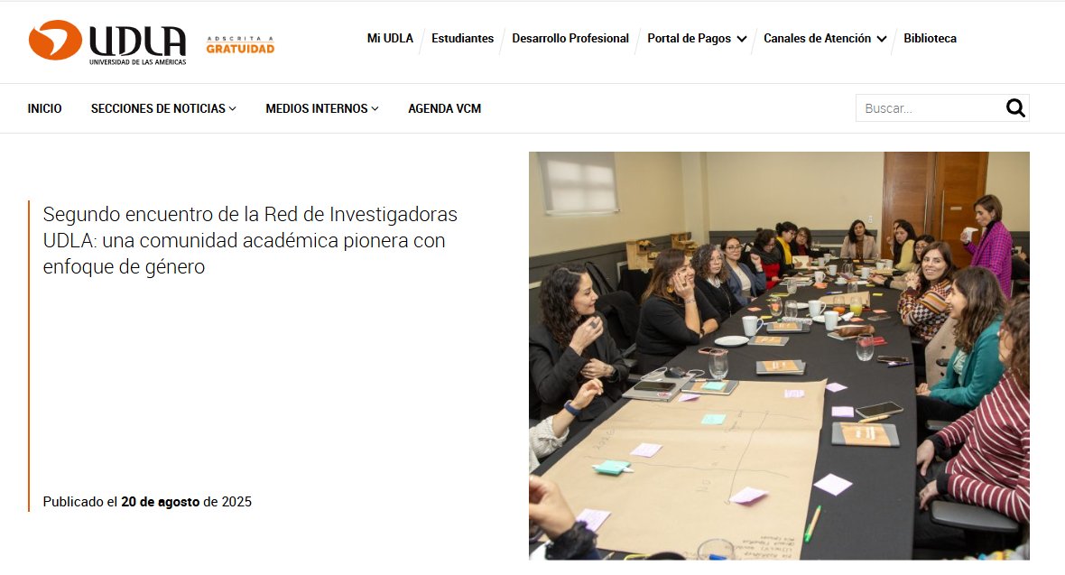 💡 El pasado 12 de agosto, la #RedDeInvestigadorasUDLA sesionó en una segunda oportunidad, con el fin de trazar un plan de acción y buscar formas de fortalecer el liderazgo femenino en #investigación.

Entérate de más en ➡ shorturl.at/ayoIh