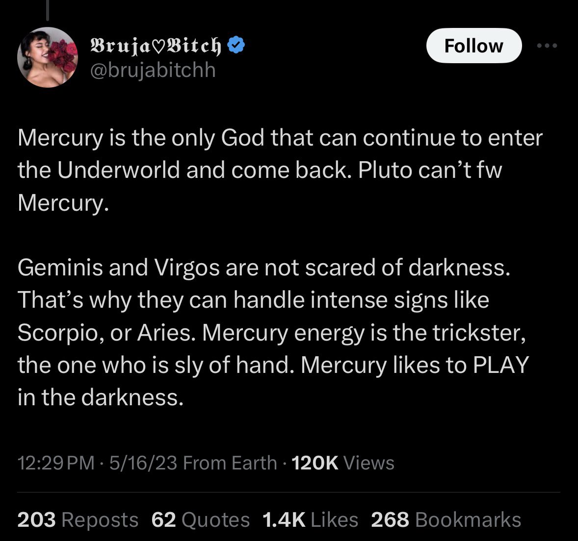 this is probably my favorite tweet about mercurials