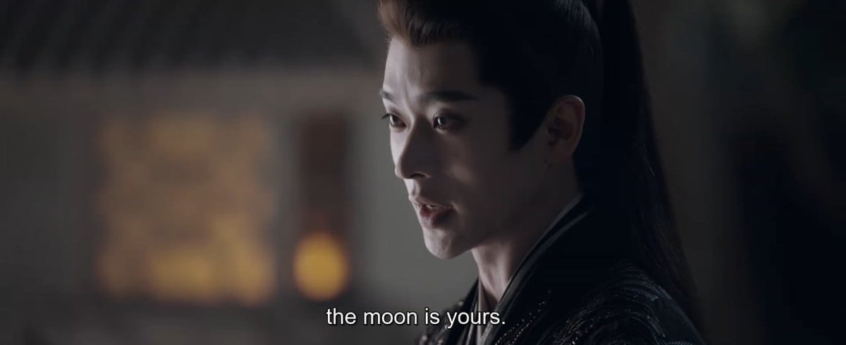 HYEITSD's tweet photo. "I love the moon. Yet the moon doesn't know."

"Now, the moon is yours."

Truly one of the most beautiful confessions I’ve ever seen. 💓 

#LegendofTheFemaleGeneral #ZhouYe #ChengLei https://t.co/BLnySlHmhU