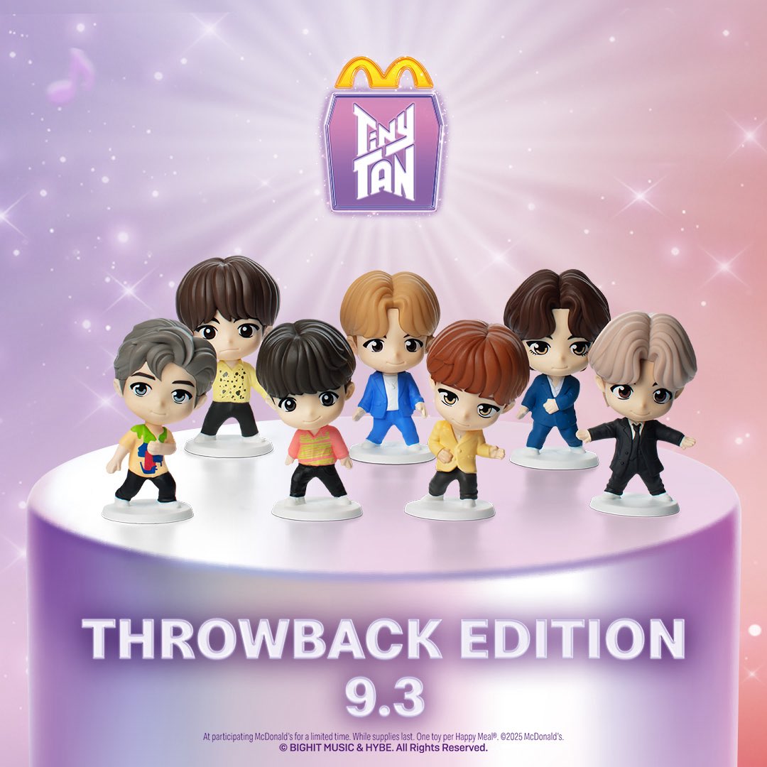McDonald's (@mcdonalds) on Twitter photo love the Tiny version of these fits ๐ <a href="/TinyTANofficial/">TinyTAN_official</a> Throwback Edition Happy Meal out 9.3 love the Tiny version of these fits ๐ <a href="/TinyTANofficial/">TinyTAN_official</a> Throwback Edition Happy Meal out 9.3