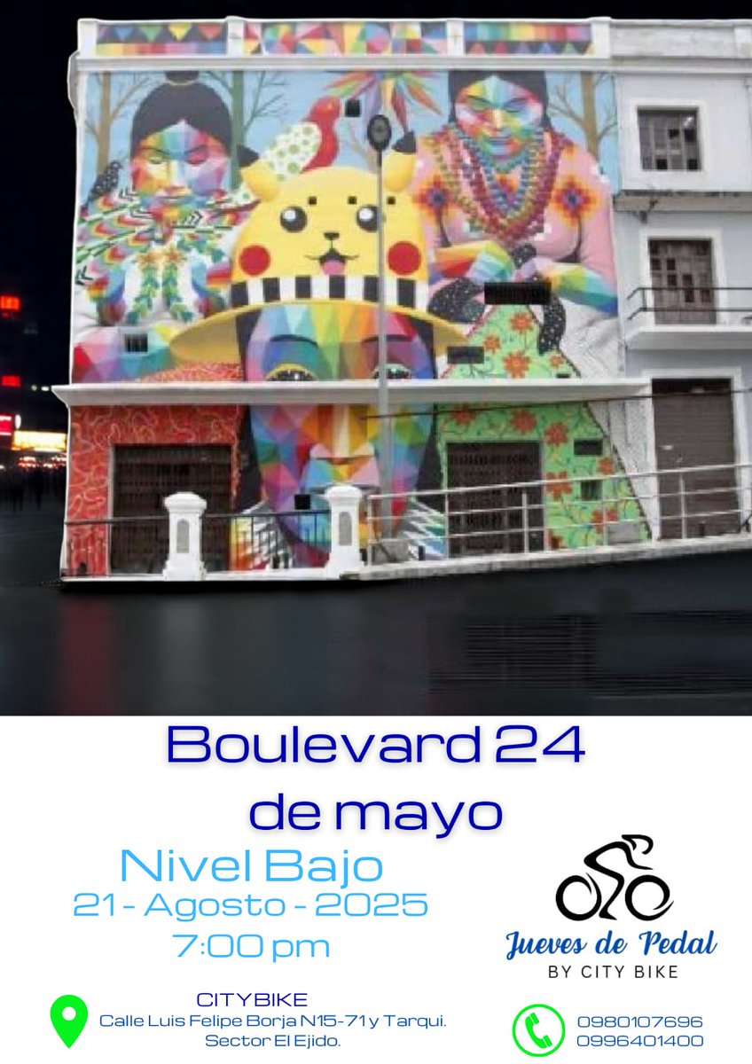 psycomotivarte's tweet photo. obsequia algunos premios para  compartir entre todos los participantes a esta rodada amigable.
Punto de encuentro en 
💥 https://t.co/jJx1vXqJ4B El Ejido 
🕖 7 pm
Recomendación importante para la noche.
💥Traer bici en buen estado.
💥Ropa reflectiva e impermeable 
💥Luces LED ... https://t.co/qoQxRxGvpY