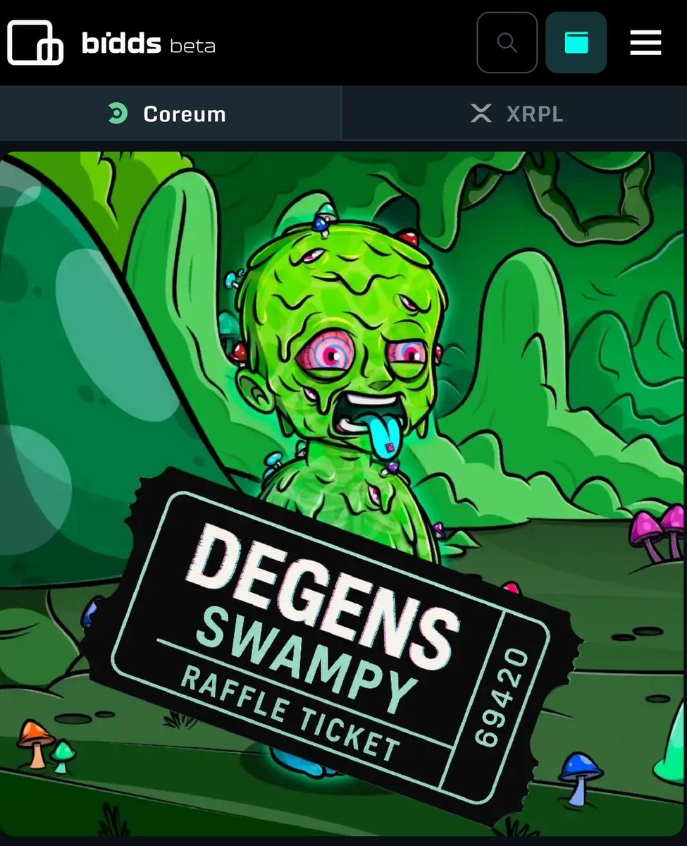 SOLD OUT !!!

<a href="/DEGENLABS_CO/">$DEGEN 🔺️🧪✖️</a> RAFFLES

ULTRAVIOLET 
SWAMPY

GOOD LUCK TO EVERYONE WHO BOUGHT  A TICKET 🍀 

KEEP AND EYE OUT MORE RAFFLES  COMING UP BUT YOU HAVE TO BE QUICK, ONLY 100 TICKETS AVAILABLE FOR EACH RAFFLE

<a href="/CoreumOfficial/">Coreum</a>
<a href="/BiddsonCore/">Bidds onCoreum</a>