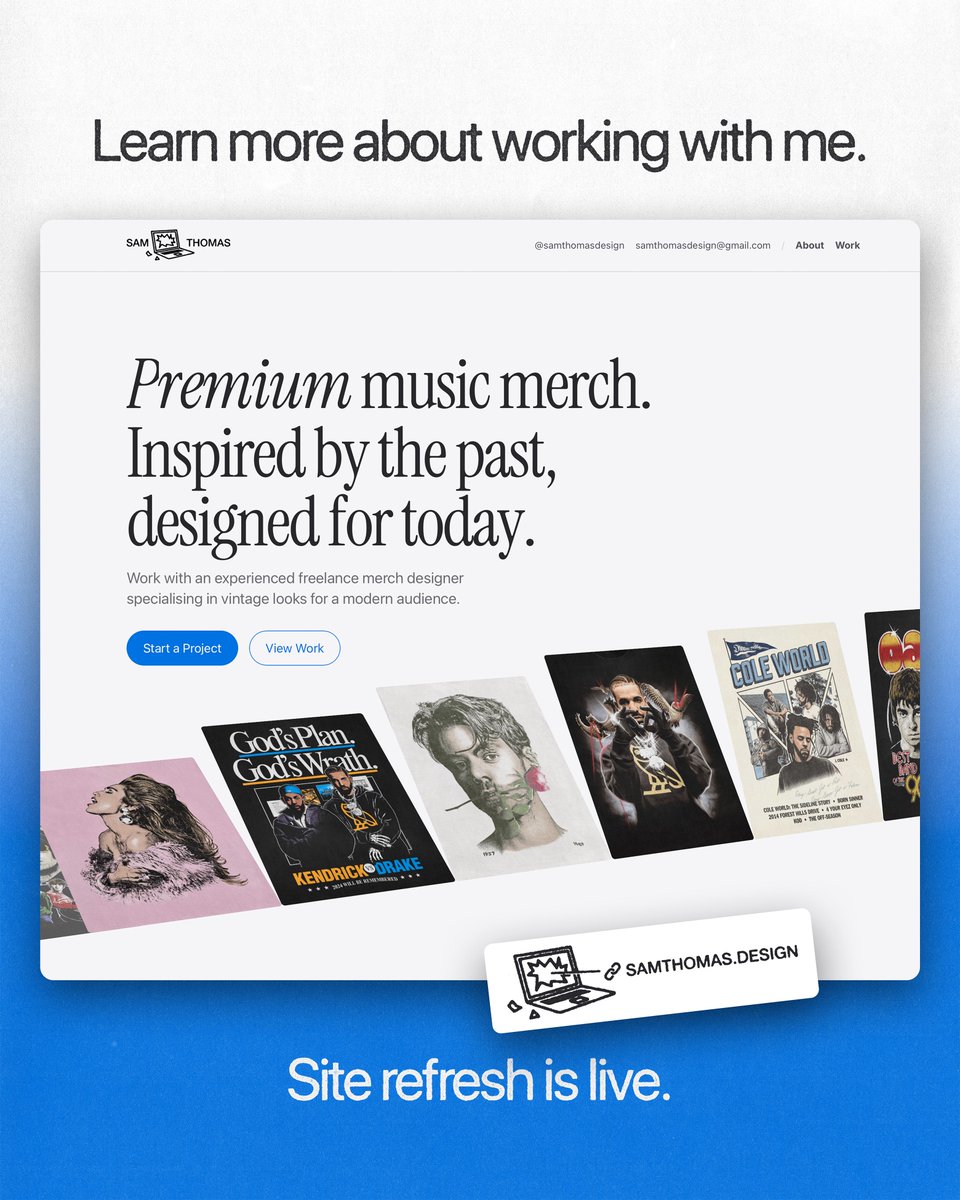 samthomasdesign's tweet image. my site refresh is live! huge shout to @ArtechWebAgency for bringing my vision to life. huge labor of love here
