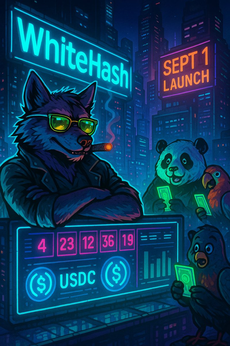 WhiteHashLotto's tweet photo. 🎟 Lotteries today?

❌ Slow
❌ Hidden fees
❌ Zero transparency

WhiteHash flips the script:

⚡ Instant USDC payouts
📊 Dashboards showing pools + winners
💼 Ambassadors earn through referrals

We launch Sept 1. 🚀
Are you ready to play?
#WhiteHash #CryptoLottery https://t.co/iDFHBkfFcT