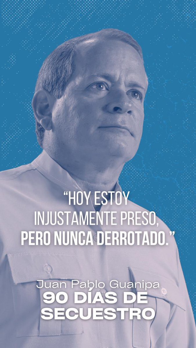 JuanPGuanipa's tweet photo. 🇻🇪Juan Pablo Guanipa cumple hoy 90 días injustamente detenido. https://t.co/7WZq6nyl7C
