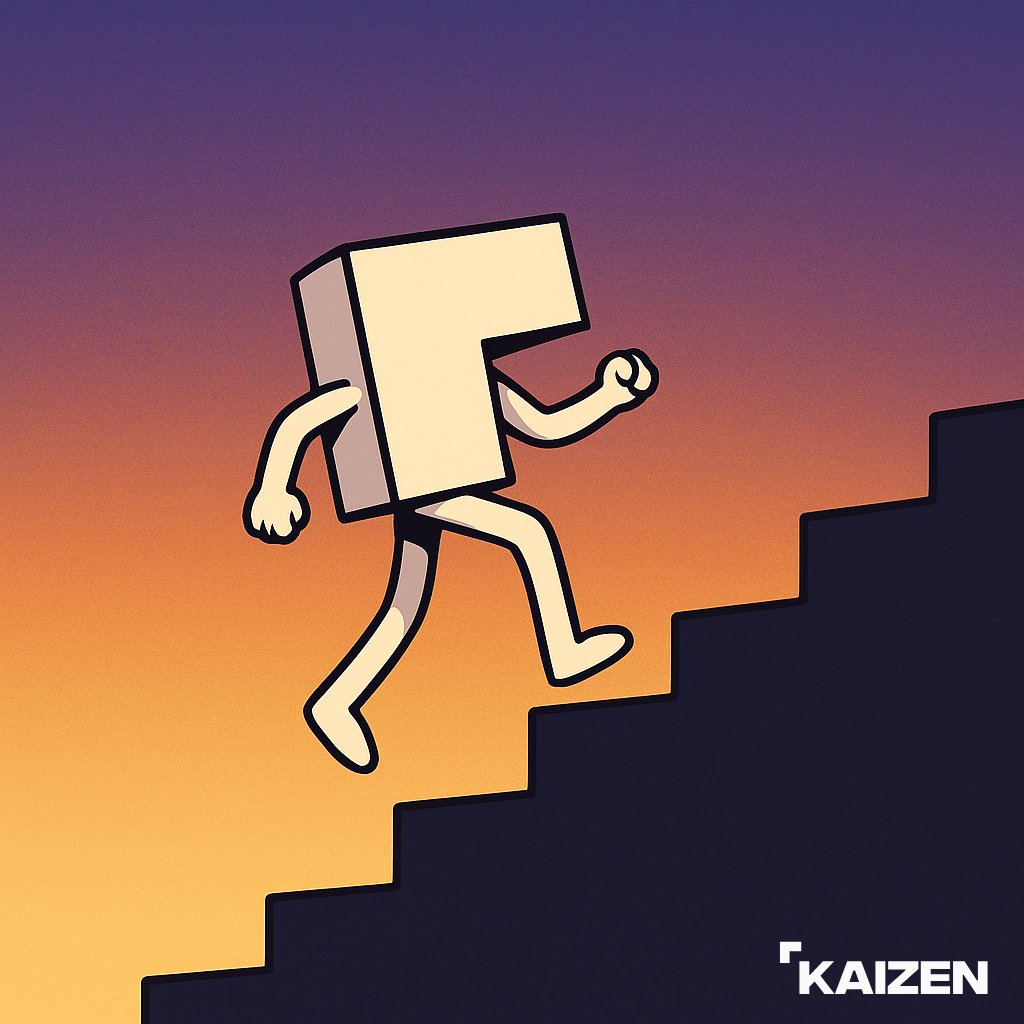One step forward.
One lesson learned.
One level higher.
Is Kaizen in motion.