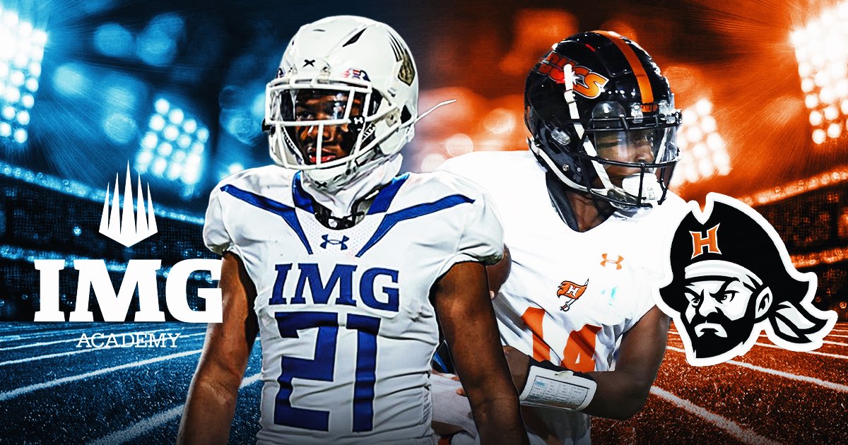 RivalsHS's tweet photo. Hoover (AL) hosts No. 6 IMG Academy (FL) on Friday🔥

How to watch: https://t.co/vEgBDG2Ofw https://t.co/0pv0jotGP5