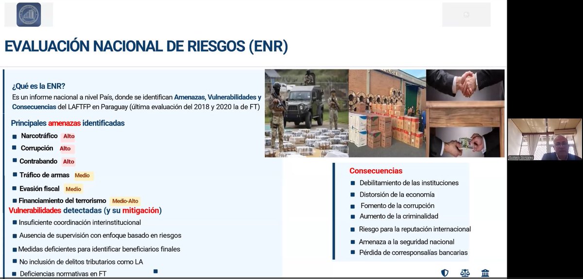 InstitutoBCP's tweet photo. Durante dos jornadas, Gustavo González, Ada Liz Rolón, Rodrigo Fernández, Andrea Martínez, Marcelo Arzamendia y Patricio Vallejos expusieron sobre prevención de LA/FT/FP, reformas del GAFI y desafíos financieros. #ProgramasIBCP https://t.co/iDo8GOB8JI
