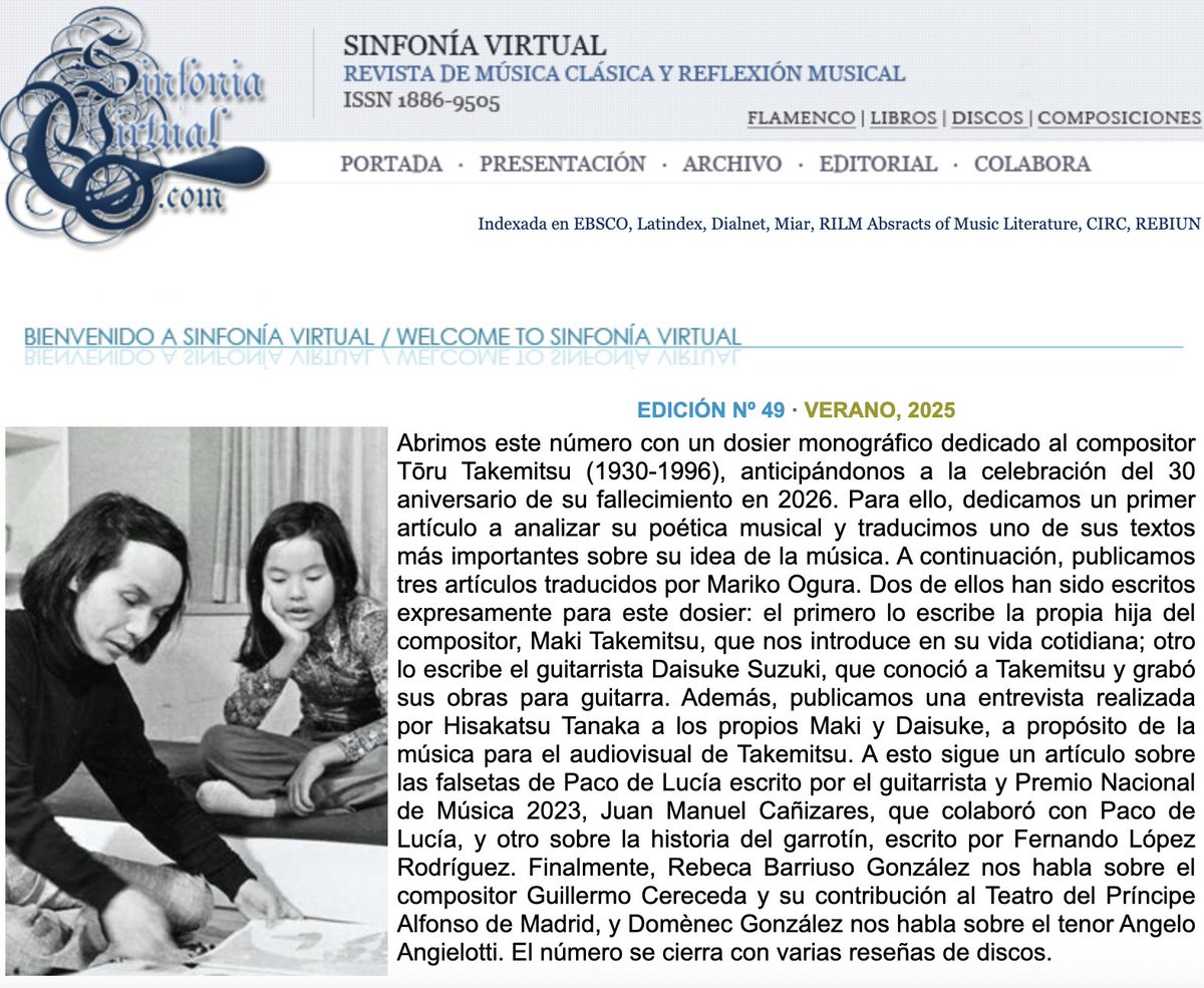 Sinfonía Virtual. Revista de Música tweet media
