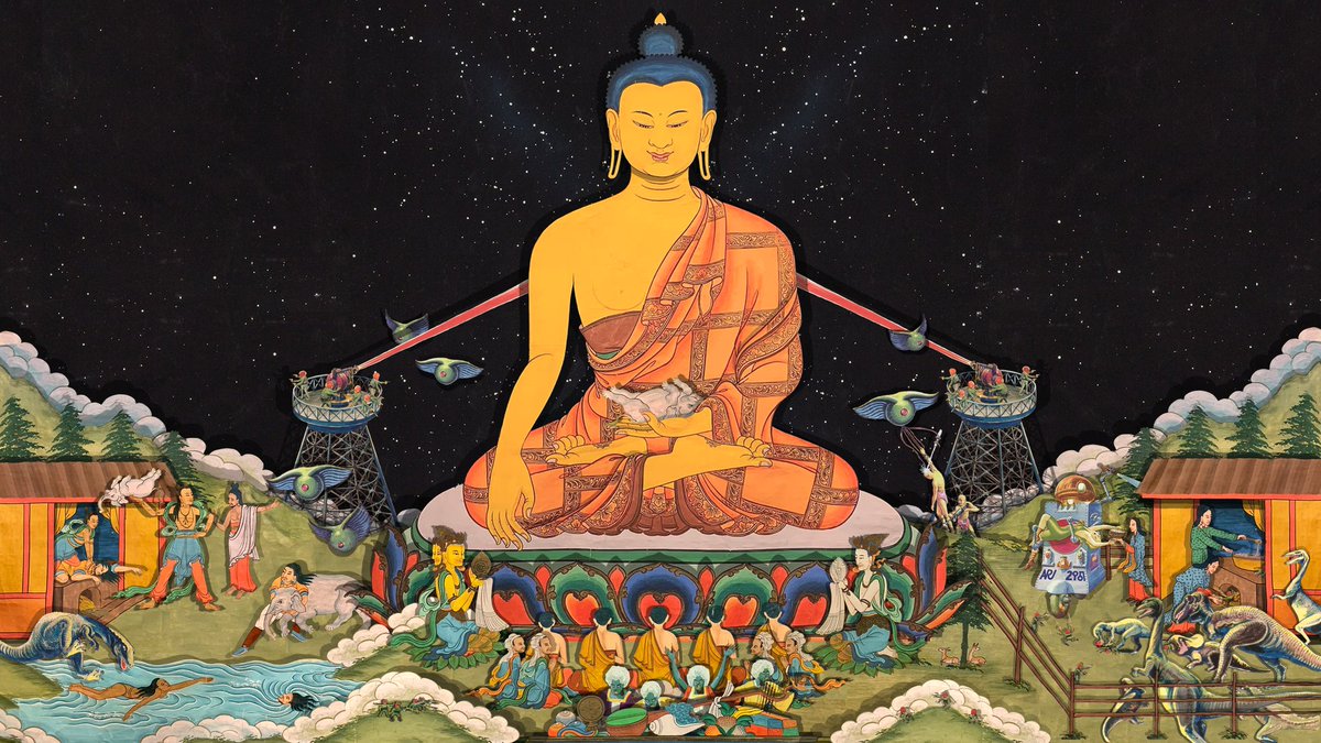 GM ☸️

Buddhism is the common thread uniting most art across Asia

It's the reason we see colossal statues in Java, massive temple complexes in Cambodia, intricate cosmic diagrams in Tibet, the Thankga paintings of Nepal, and serene Zen gardens in Japan. It's a global artistic