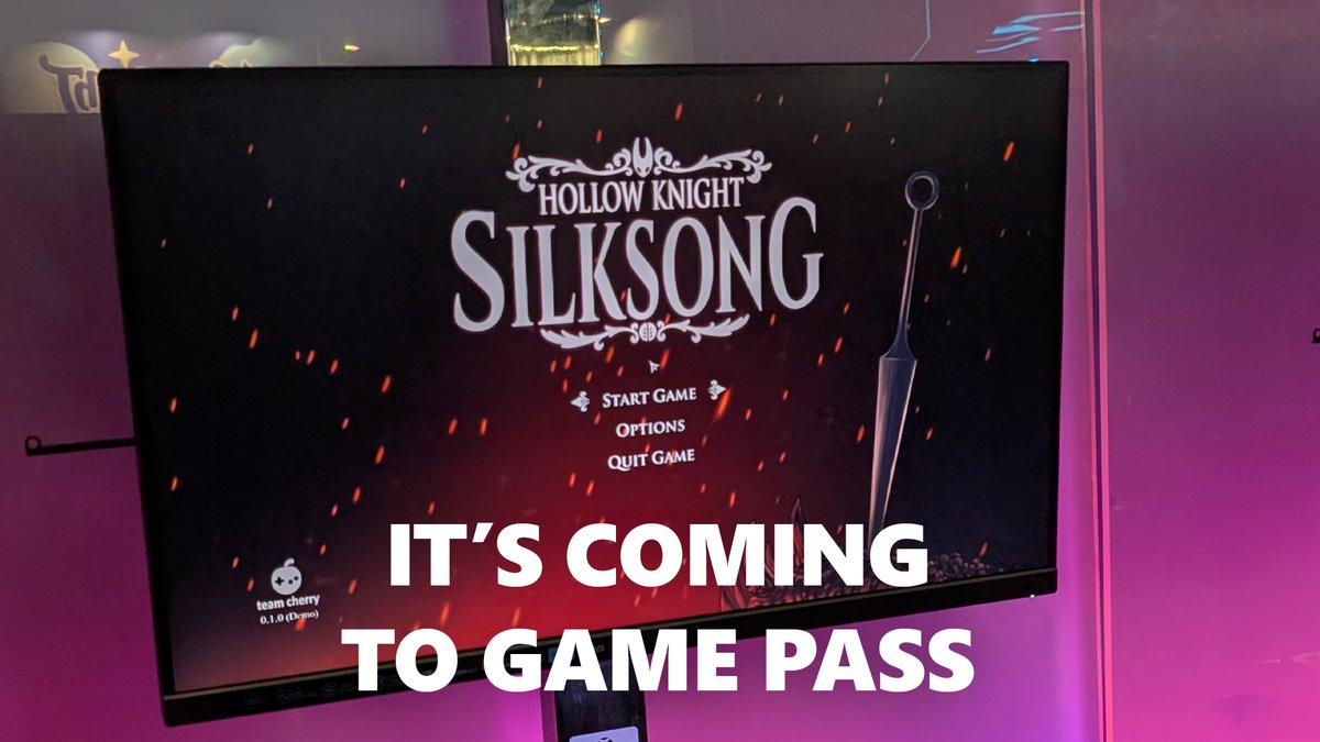 Xbox's tweet image. SILKSONG IS A GAME THAT EXISTS AND IT'S LAUNCHING SEPTEMBER 4