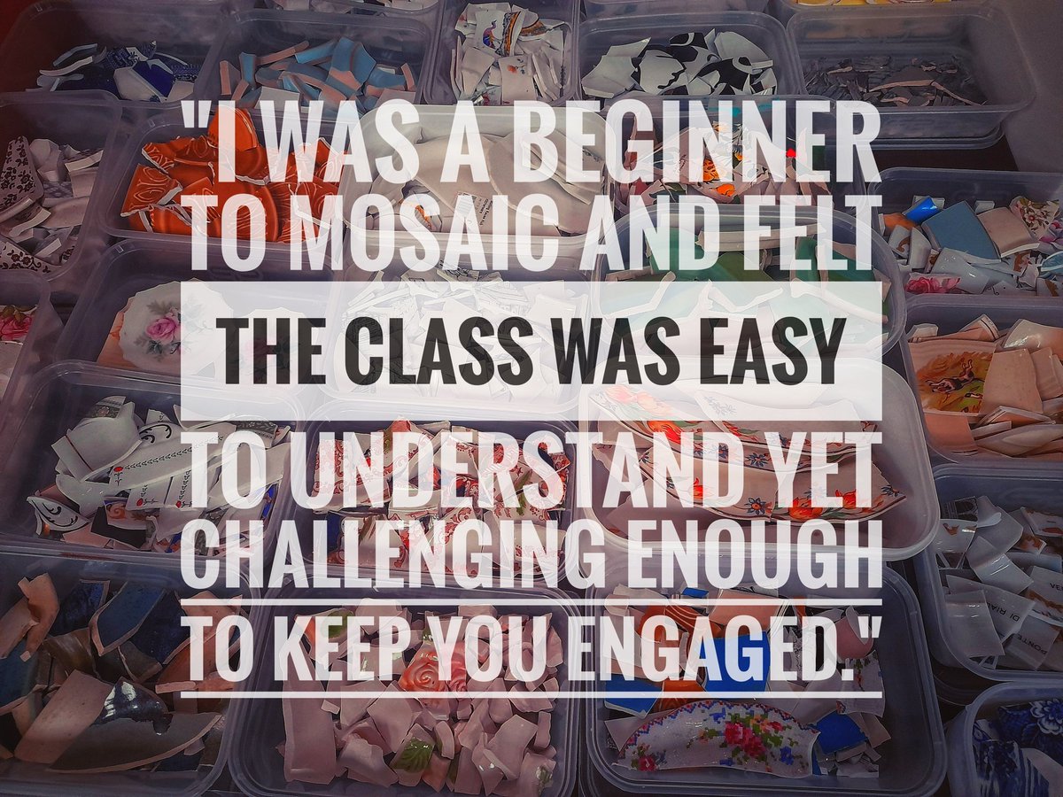 c_hilditch's tweet photo. If you are new to #Mosaics and fancy a relaxed introduction to them then book  yourself on my next workshop @stirreusehub I promise a smashing time! https://t.co/zeN0d8yqqT