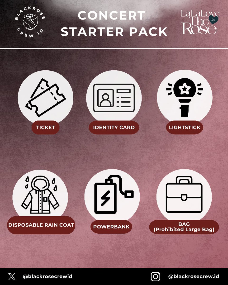 Are you excited for tomorrow?🔥

Here we have Concert Starter Pack for all of us
And also please respect each other to make it best memories with The Rose ❤️

See you tomorrow Black Rose🌹
