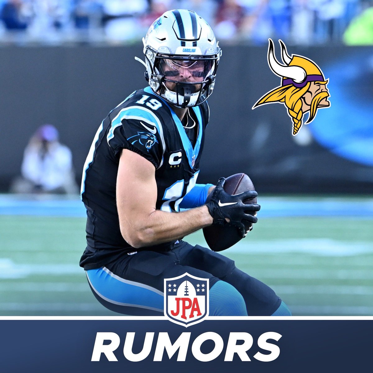 jasrifootball's tweet photo. 𝗥𝗨𝗠𝗢𝗥𝗦: The #Vikings could be a team to watch to potentially reunite with Adam Thielen, says @TomPelissero 

“There are several names it could end up being but one of them is somebody Vikings fans know well, Adam Thielen in Carolina... Potentially could they find a way to bring Thielen, the Minnesota native, back home. That is one of the names to keep an eye on.”

(H/T: @TPPSkol)