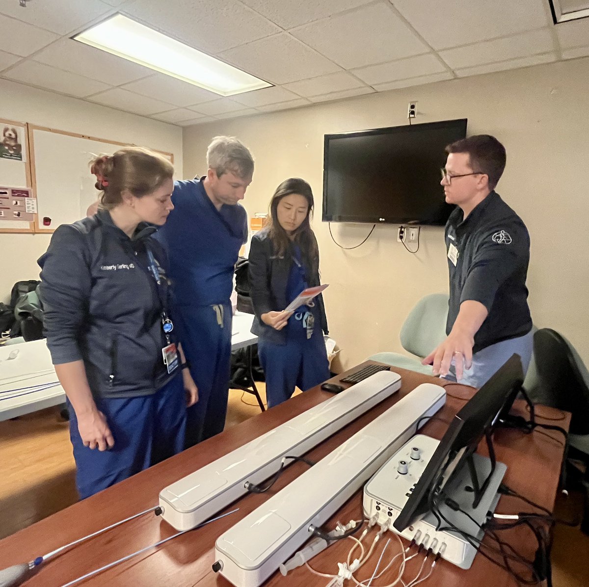 JHHVascular's tweet photo. Thursday aortic education with Medtronic! Love the hands on experience with simulation models! Thank you @CaitlinWHicks for organizing! #vasculareducation #vascularSim #vascularfellowship https://t.co/4t7bwIJnmF